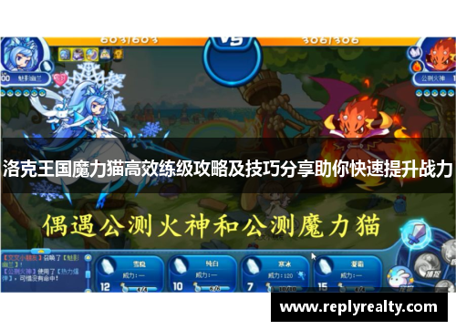 洛克王国魔力猫高效练级攻略及技巧分享助你快速提升战力